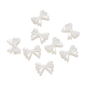 Makro-Detail von Perlglanz-Schleifenperlen für DIY-Handwerk und Schmuckdekoration - 1 Packung / Künstliches Perlweiß-7486 (30 Stk.)