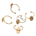 Detail of 18k gold plated marquise base settings for DIY jewelry making accessories - Marquise / 5 Pieces/Pack (Approx. 8x16mm Internal) / Gold