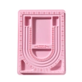 Rosa Perlen-Designbrett mit U-förmigen Rillen und präzisen Messskalen für DIY - 1 Stück (32.7x24x1.5cm) / Rosa