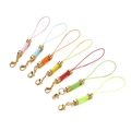 Colorful woven nylon lanyards with golden lobster clasps for DIY phone and key accessories - 10 Pieces Pack / Gold-plated Random Mix