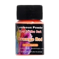 Detailed view of 20g orange red luminous powder in a bottle for DIY resin and crafts - Orange Red