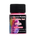 Detailed close-up of 20g bottle of pink luminous powder for DIY crafts and art projects - Pink