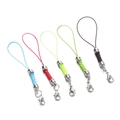 Detailed view of colorful braided lanyards with lobster clasps in five vibrant colors - 10 Pieces Pack / Random Mixed Colors