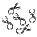 Détail de cinq crochets de boucles d'oreilles dormeuses noirs pour bijoux DIY - 10 pcs/Paquet / Noir