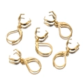 Détail de cinq crochets d'oreilles en acier inoxydable doré pour la création de bijoux DIY - 10 pcs/Paquet / Or