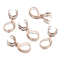 Cinq crochets d'oreilles dormeuses en or rose avec bélières pour bijoux DIY - 10 pcs/Paquet / Or rose