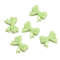Light green candy-colored acrylic bow beads with high gloss finish for DIY crafts - 20 Pcs/Pack (14*18mm/Aperture 2mm/Thickness 4.7mm) Approx. 12g / Solid Green