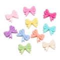 Colorful acrylic bow beads in candy colors for DIY phone chains and handmade crafts - 20 Pcs/Pack (14*18mm/Aperture 2mm/Thickness 4.7mm) Approx. 12g / Solid Random Mixed Colors