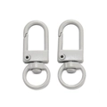 Mattgrauer Metall-Karabinerverschluss für DIY-Schlüsselanhänger und Taschen - Lackierter Verschluss / 10er Pack / Grau