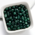 Deep green 6/8mm resin cat eye loose beads with smooth round finish for DIY jewelry - 6mm / Dark Green
