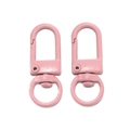 Rosafarbener Karabinerverschluss aus Legierung mit Wirbel für DIY-Schlüsselanhänger-Zubehör - Lackierter Verschluss / 10er Pack / Hellrosa