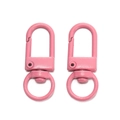Zweier-Set rosa lackierte Zinklegierung-Karabiner für DIY-Schlüsselanhänger und Taschen - Lackierter Verschluss / 10er Pack / Dunkelrosa