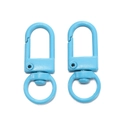 Himmelblauer Karabinerverschluss aus lackierter Legierung mit Drehring für Bastelarbeiten - Lackierter Verschluss / 10er Pack / Himmelblau
