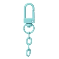 Minzgrüner Karabinerverschluss aus Metall mit Kette für DIY-Schlüsselanhänger und Taschen - Lackierter Verschluss mit Kette / 10er Pack / Seegrün