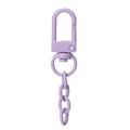 Lavendelfarbener, lackierter Legierungs-Karabinerverschluss mit dreigliedriger Kette - Lackierter Verschluss mit Kette / 10er Pack / Hellviolett