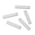 Fünf polierte Edelstahl-Rechteckanhänger mit Loch für DIY-Schmuckherstellung - Rechteck (5*25mm) / 5 Stück/Packung