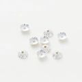 Silver 18K gold plated hollow flower bead caps for DIY jewelry and bracelet making - 7mm / Silver Tone Gold Plated