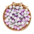 Close-up of 10mm cracked glass beads in purple and green for DIY jewelry making - Purple Green