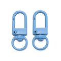 Himmelblaue matte Karabinerverschlüsse aus Legierung mit 360-Grad-Drehring im 2er-Set - Lackierter Verschluss / 10er Pack / Hellblau