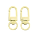 Hellgelber, spritzlackierter Metall-Karabinerverschluss für DIY-Schlüsselanhänger - Lackierter Verschluss / 10er Pack / Hellgelb