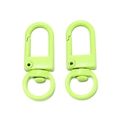 Neongrüne Karabinerverschlüsse aus Metall für DIY Schlüsselanhänger und Taschen - Lackierter Verschluss / 10er Pack / Fluoreszierendes Grün