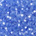 Sky blue 2-3mm frosted tube beads with textured finish for DIY jewelry making - 2mm (0.8mm Hole) / Approx 500 Pieces / Dark Blue