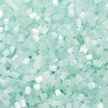 Pale green glass bugle beads with vertical textured finish for DIY jewelry making - 2mm (0.8mm Hole) / Approx 500 Pieces / Green