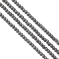 Detailed view of 2mm grey cat-eye glass beads for DIY jewelry and bracelet making - 2mm (0.8mm Hole) / 1 Strand (Approx. 180 Pieces) / Gray