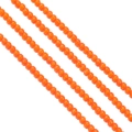 Close-up of 2mm orange glass beads strands for DIY jewelry and phone chain making - 2mm (0.8mm Hole) / 1 Strand (Approx. 180 Pieces) / Orange