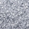 2-3mm light gray frosted glass tube seed beads for DIY jewelry and bracelet crafts - 2mm (0.8mm Hole) / Approx 500 Pieces / Light Gray