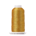 Makroaufnahme einer goldener Polyester-Garnspule zum DIY-Knüpfen von China-Knoten - 6 Fäden (0.4mm/600m) / Gold