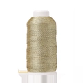 Close-up of metallic gold polyester thread roll for DIY jewelry making and embroidery - 9 Strands (0.6mm/350m) / Light gold