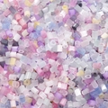Mélange de perles en tube de verre macaron 2-3mm pour la création de bijoux DIY - Lot de 500 Pièces (2mm) / Couleurs Mélangées Aléatoires
