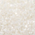 Macaron white 2mm frosted glass tube seed beads for handmade DIY jewelry crafting - 2mm (0.8mm Hole) / Approx 500 Pieces / Beige