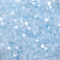 Light blue translucent cylindrical glass beads with vertical stripes for DIY jewelry - 2mm (0.8mm Hole) / Approx 500 Pieces / Sky Blue