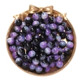 10mm galaxy purple and blue cracked glass beads for DIY jewelry making and crafts - Black Purple