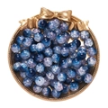 Blue and purple gradient 10mm crackle glass beads for DIY jewelry in gold tray - Dark Blue Pink