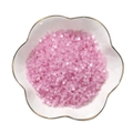 Pink tubular glass seed beads for DIY jewelry making in elegant ceramic petal tray - 3mm (1mm Hole) / Approx 300 Pieces / Light Purple