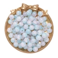 10mm blue and purple gradient ice crack glass beads for DIY jewelry making - Light Blue & Pink