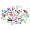 Colorful 8x14mm teardrop glass beads with top drill hole for DIY jewelry making - 10 Pcs/Pack (Approx. 7.5g) / Random Mixed Colors
