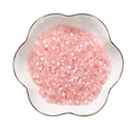 Pink cylinder seed beads for jewelry making in a decorative white petal bowl - 3mm (1mm Hole) / Approx 300 Pieces / Pink