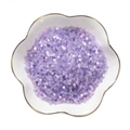 Pale purple cylindrical glass seed beads in a white bowl for DIY jewelry crafting - 3mm (1mm Hole) / Approx 300 Pieces / Purple