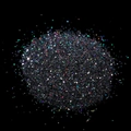 Macro di polvere glitter olografica nera fine per nail art e decorazioni fai-da-te - 20g/Confezione / grigio scuro