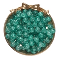 Lake green 10mm frosted ice crackle glass round beads for DIY jewelry making - 20 Pieces/Pack (10mm) / Lake Green