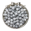 Perles rondes de 10mm en verre marbré blanc pour la fabrication de bijoux DIY - 20 Pièces/Paquet (10mm) / Blanc Cassé Gris