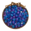 10mm round blue and purple ice crackle glass beads for DIY jewelry and craft making - 20 Pieces/Pack (10mm) / Blue Purple