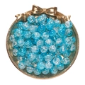 Blue 10mm frosted ice-cracked glass round beads for DIY jewelry making and crafts - 20 Pieces/Pack (10mm) / Blue