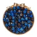 Blue and red 10mm frosted ice cracked glass beads for DIY jewelry making - 20 Pieces/Pack (10mm) / Blue Brown
