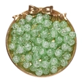 Premium 10mm light green crackle glass beads for DIY necklaces and jewelry crafts - 20 Pieces/Pack (10mm) / Light Green
