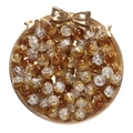 10mm amber gold and silver ice crackle glass beads for DIY jewelry making and crafts - 20 Pieces/Pack (10mm) / Earthy Yellow